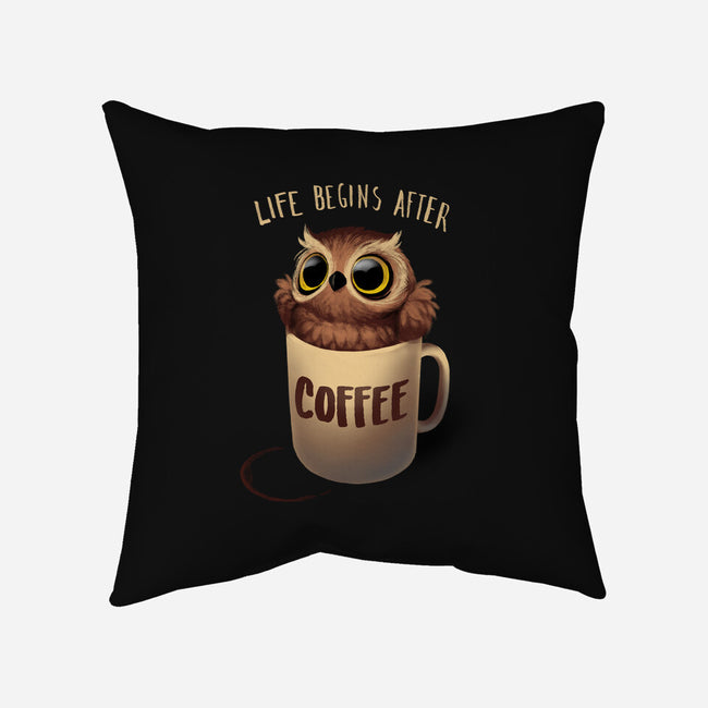 Night Owl-none non-removable cover w insert throw pillow-BlancaVidal