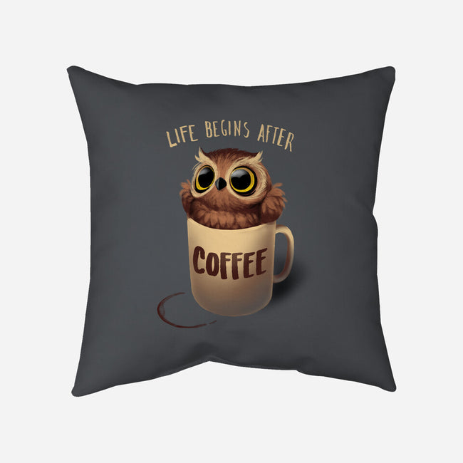 Night Owl-none non-removable cover w insert throw pillow-BlancaVidal