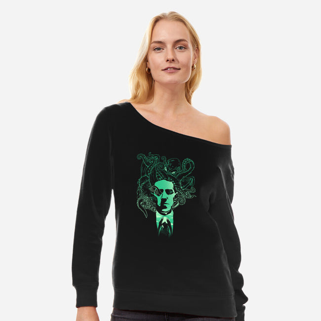 Night Terror-womens off shoulder sweatshirt-dandingeroz