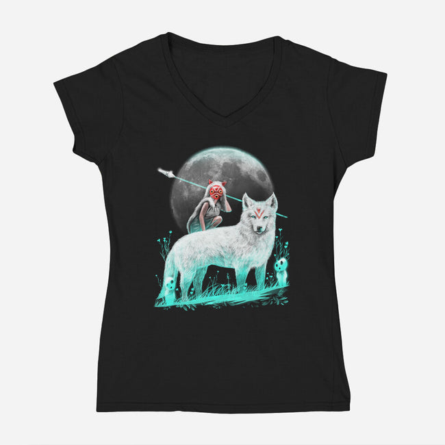 Nightly Spirits-womens v-neck tee-vp021