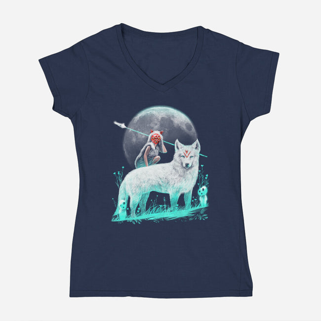 Nightly Spirits-womens v-neck tee-vp021