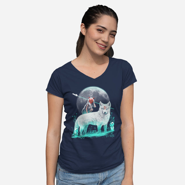 Nightly Spirits-womens v-neck tee-vp021