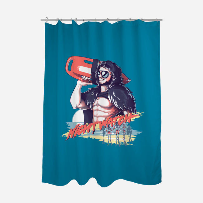 Nightwatch-none polyester shower curtain-KindaCreative