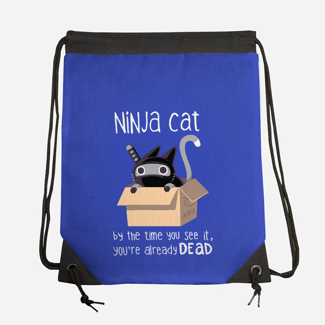 Ninja Cat-none drawstring bag-BlancaVidal