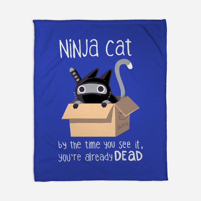 Ninja Cat-none fleece blanket-BlancaVidal