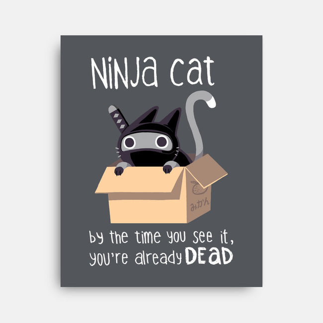 Ninja Cat-none stretched canvas-BlancaVidal
