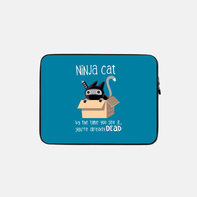 Ninja Cat-none zippered laptop sleeve-BlancaVidal