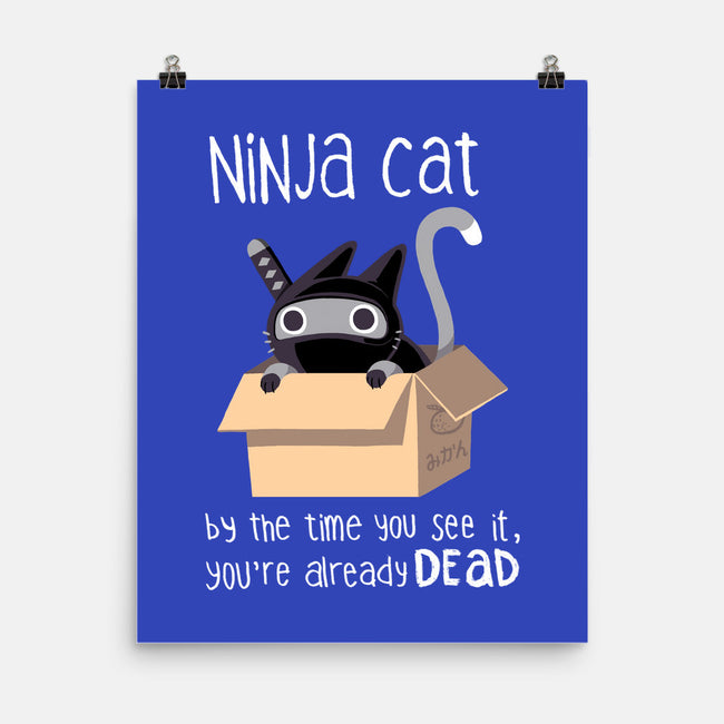 Ninja Cat-none matte poster-BlancaVidal