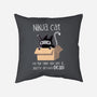 Ninja Cat-none non-removable cover w insert throw pillow-BlancaVidal
