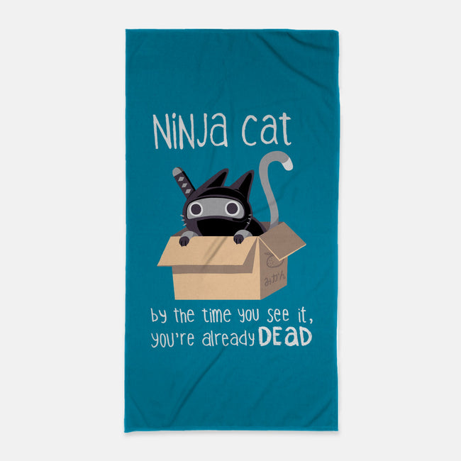 Ninja Cat-none beach towel-BlancaVidal
