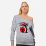 Ninja Under The Sun-womens off shoulder sweatshirt-ddjvigo