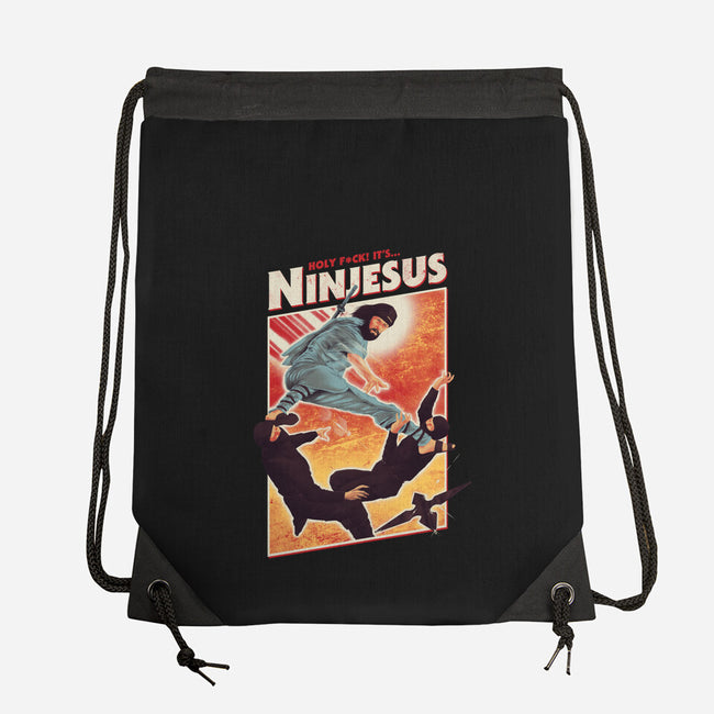 Ninjesus-none drawstring bag-Mathiole