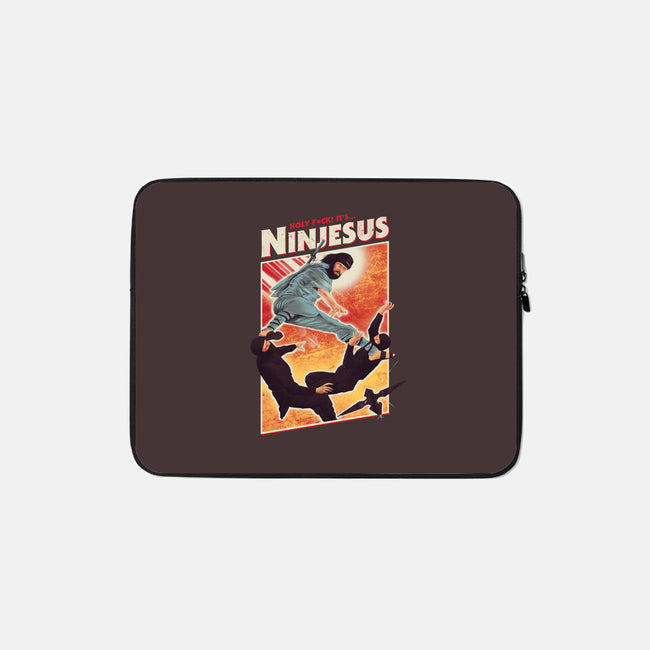Ninjesus-none zippered laptop sleeve-Mathiole