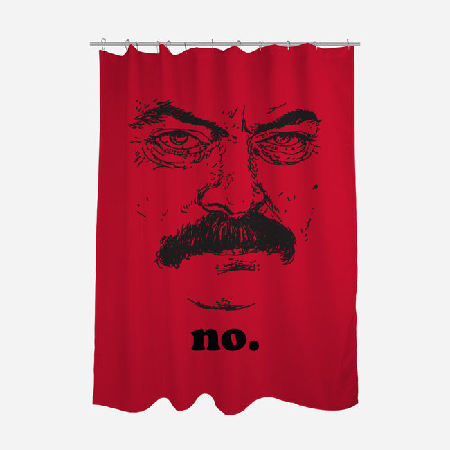NO-none polyester shower curtain-CupidsArt