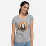 No Face-womens v-neck tee-Cinnamoron