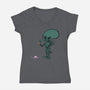 No One Can Hear Ice-Cream-womens v-neck tee-pscof42