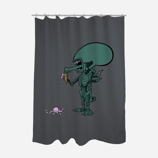 No One Can Hear Ice-Cream-none polyester shower curtain-pscof42