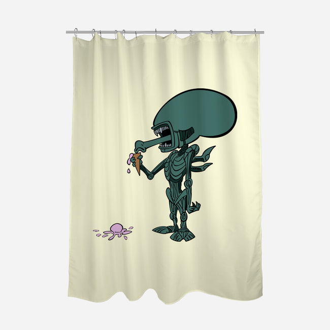 No One Can Hear Ice-Cream-none polyester shower curtain-pscof42