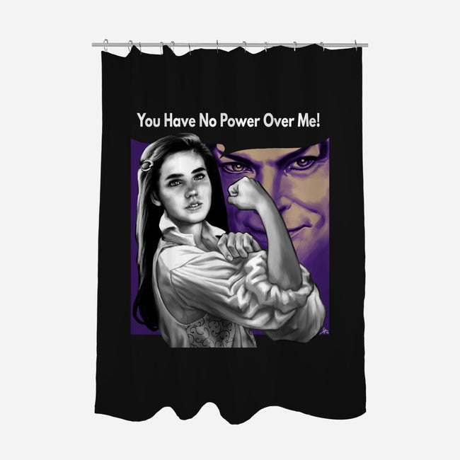 No Power Over Me-none polyester shower curtain-hugohugo