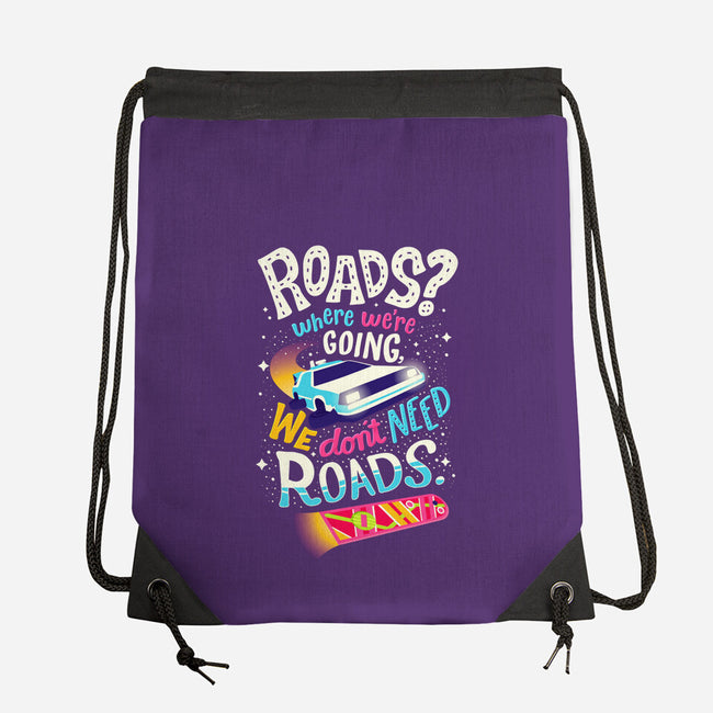 No Roads-none drawstring bag-risarodil