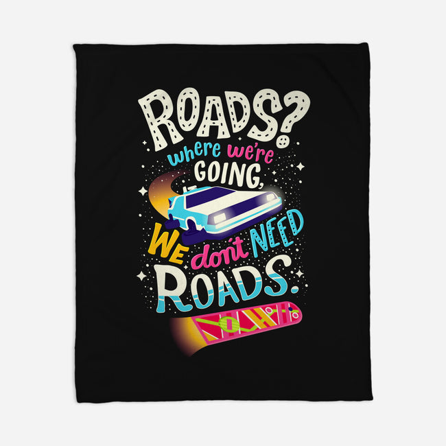 No Roads-none fleece blanket-risarodil