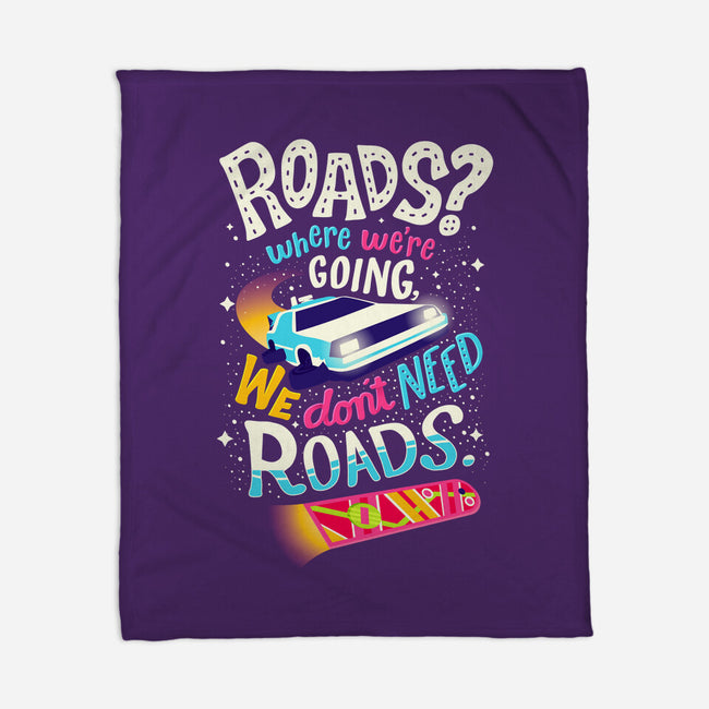 No Roads-none fleece blanket-risarodil