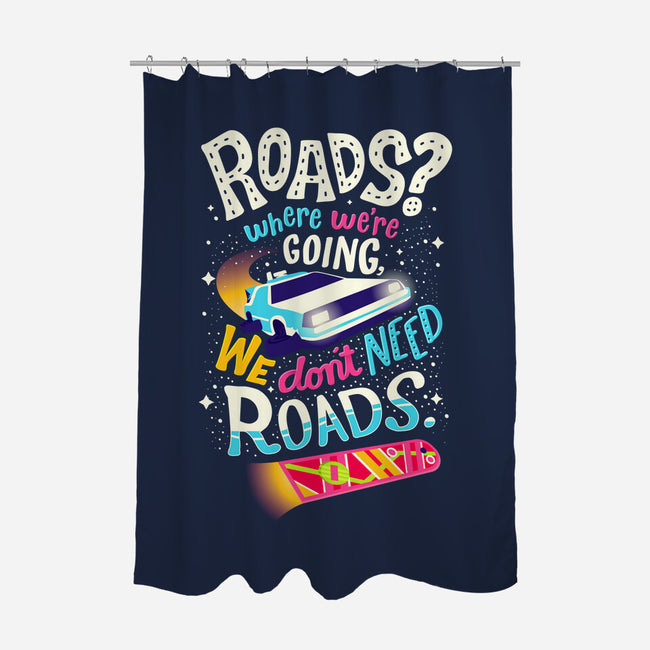 No Roads-none polyester shower curtain-risarodil