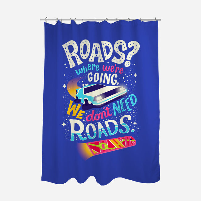 No Roads-none polyester shower curtain-risarodil