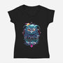 Nocturnal Animod-womens v-neck tee-vp021