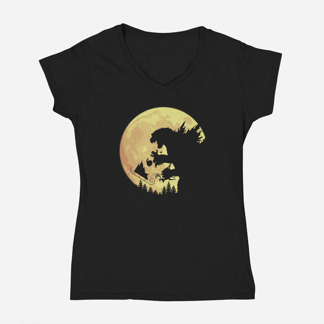 Noh! Noh! Noh!-womens v-neck tee-maped