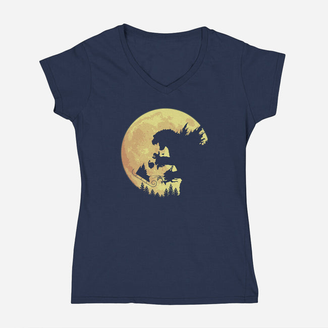 Noh! Noh! Noh!-womens v-neck tee-maped