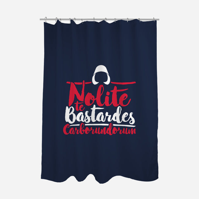 Nolite te Bastardes Carborundorum-none polyester shower curtain-Retro Review