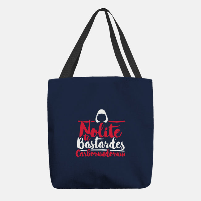 Nolite te Bastardes Carborundorum-none basic tote-Retro Review