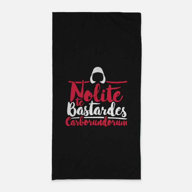 Nolite te Bastardes Carborundorum-none beach towel-Retro Review