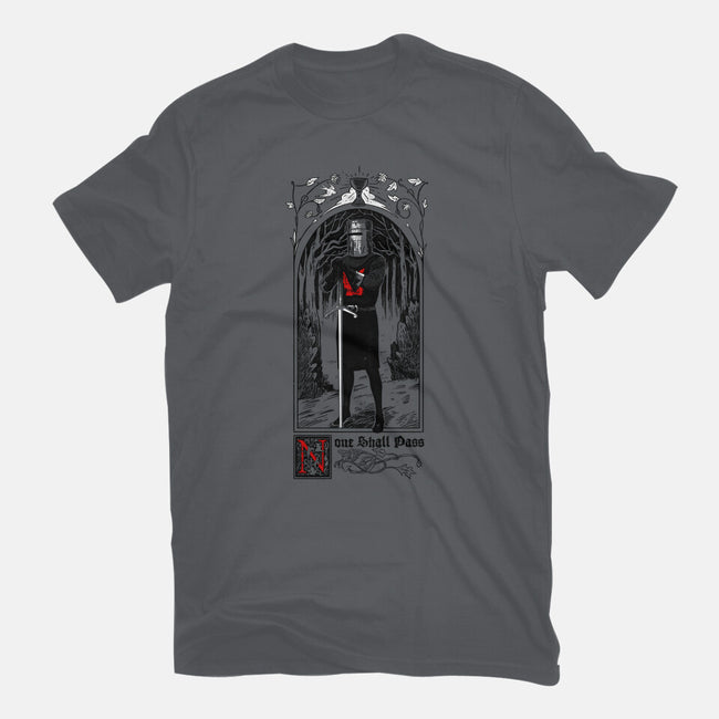 None Shall Pass-womens fitted tee-Mathiole