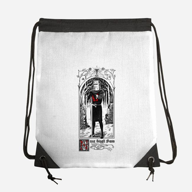 None Shall Pass-none drawstring bag-Mathiole