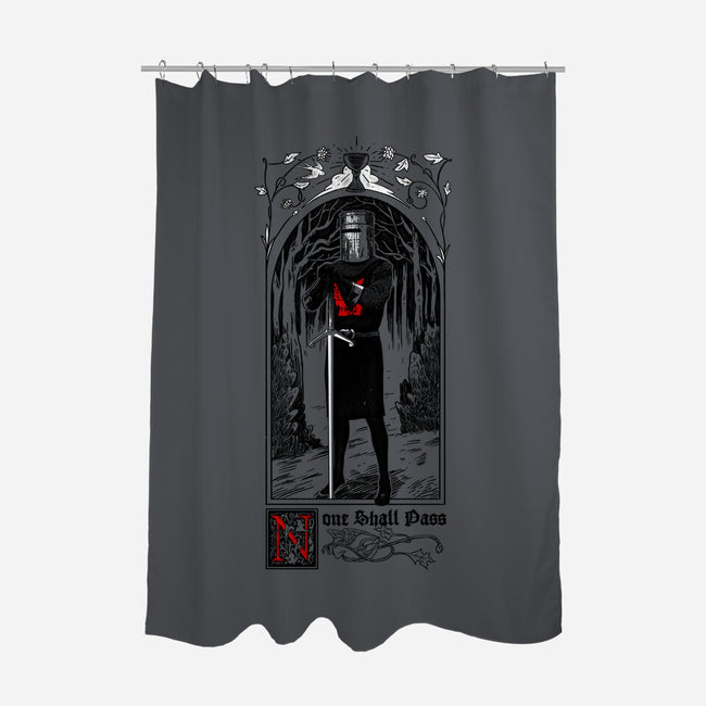 None Shall Pass-none polyester shower curtain-Mathiole