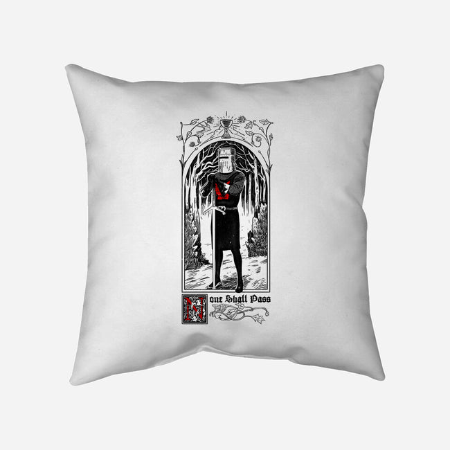 None Shall Pass-none non-removable cover w insert throw pillow-Mathiole