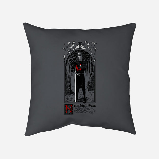 None Shall Pass-none removable cover w insert throw pillow-Mathiole