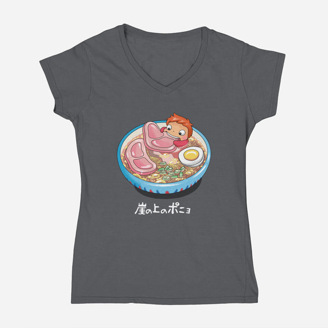 Noodle Swim-womens v-neck tee-vp021