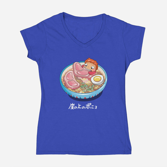 Noodle Swim-womens v-neck tee-vp021