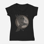 Norse Raven-womens v-neck tee-RAIDHO