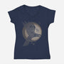 Norse Raven-womens v-neck tee-RAIDHO