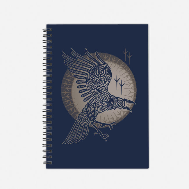 Norse Raven-none dot grid notebook-RAIDHO