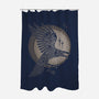 Norse Raven-none polyester shower curtain-RAIDHO