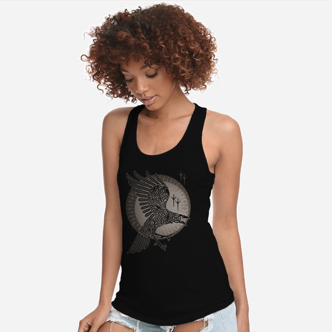 Norse Raven-womens racerback tank-RAIDHO