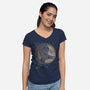 Norse Raven-womens v-neck tee-RAIDHO