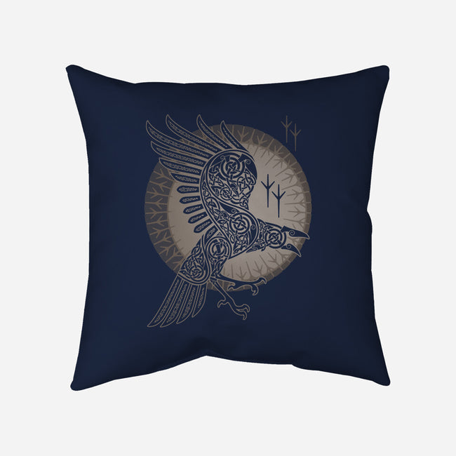 Norse Raven-none removable cover throw pillow-RAIDHO