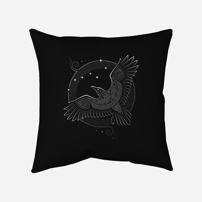 Northern Raven-none non-removable cover w insert throw pillow-RAIDHO