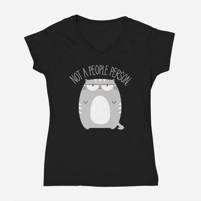 Not A People Person-womens v-neck tee-PolySciGuy
